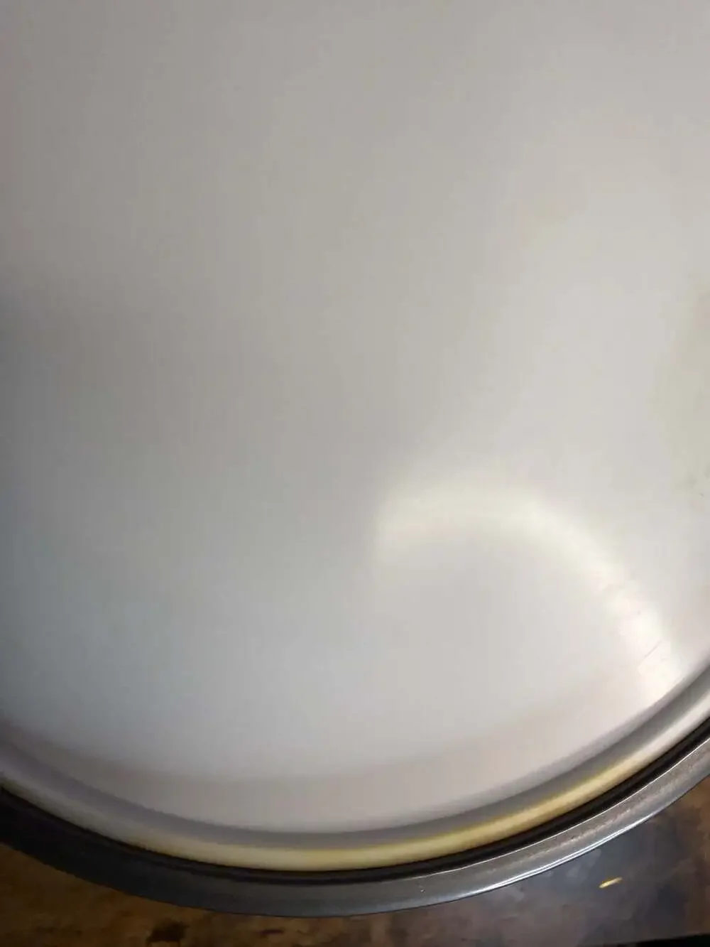 Vintage 1970s dark gray and White Two-Tone Ice Bucket with Clear Acrylic Handle